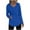 Blue, variant on Womens V Neck Hoodies Lightweight Casual Long Sleeve Sweatshirt Drawstring Textured Pullover Tops with Chest Pocket