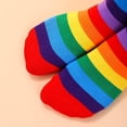 thumbnail image 5 of pares de calcetines hasta la rodilla, sobre la rodilla, calcetines a rayas, medias largas sobre la rodilla, calcetines hasta la rodilla a rayas de colores, calcetines de arcoíris, medias de, 5 of 5