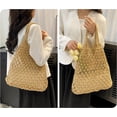 thumbnail image 2 of Kukuzhu Beach Bags for Women, 2 in 1 Summer Mesh Beach Tote Bag Hand Woven Beach Bag Weaving Hollow Shoulder Bag Handbag, 2 of 5