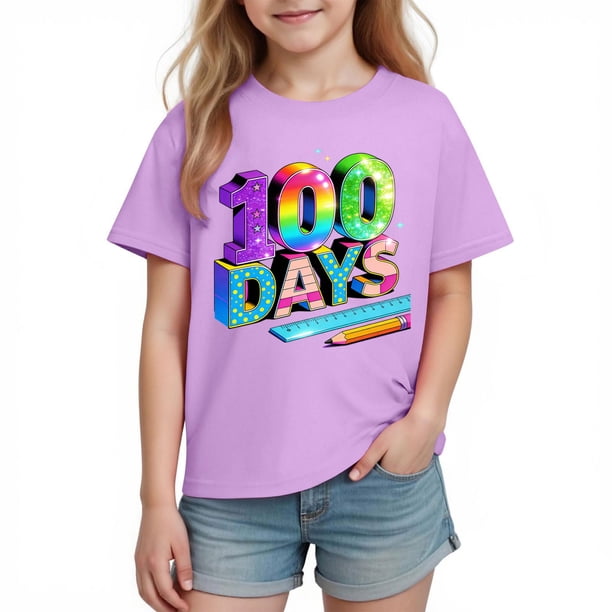 Camisetas de Manga Corta Lindas para Niños Niños Y Niñas con Impresión Gráfica, Tela Suave Transpirable para la Temporada Escolar Y el Juego Informal