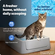 PetSafe ScoopFree Crystal Smart Self-Cleaning Cat Litter Box, Phone App Connected, Gray