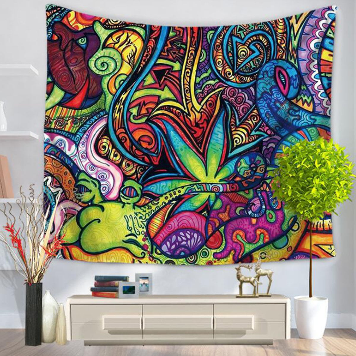 Details about   Art Hippie Psychedelic Mandala Bedspread Art Blanket Decor Tapestry Wall Hanging 