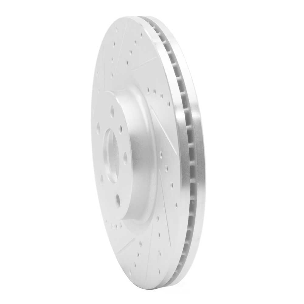 Dynamic Friction Company 631-54073L DFC Brake Rotor - Drilled And Slotted - Silver
