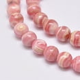 thumbnail image 2 of Natural Argentina Rhodochrosite Beads Strands Round 8mm Hole: 1mm 46pcs/strand 14.9 inch(38cm), 2 of 2