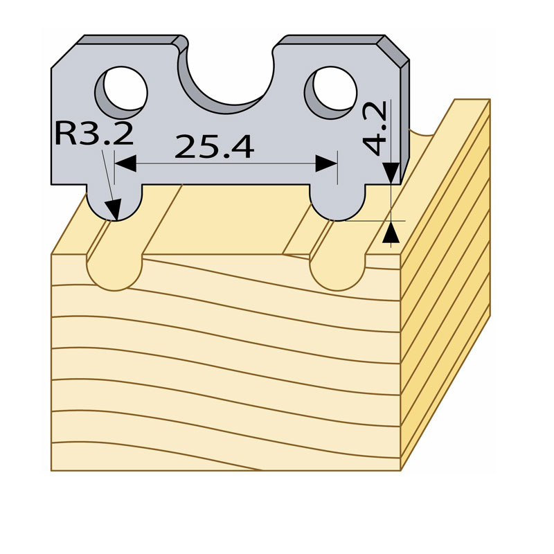 Logosol 40mm HSS Horizontal Profile Knives (Pair)