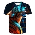 thumbnail image 1 of Nueva camiseta de moda con diseño de lobo Animal, camiseta de manga corta con cuello redondo, camiseta de lobo de dibujos animados para bebés, niños, camisetas casuales para niñas, camiseta 7T Gao Jinjia LED, 1 of 2