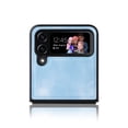 thumbnail image 5 of Compatible with Samsung Galaxy Z Flip 4 Case, Retro Anti-Drop Durable PU Leather Women Girls Men All Inclusive Reinforced Corners Case for Samsung Galaxy Z Flip 4 5G 2022, Lightblue, 5 of 11
