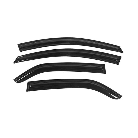 KAIHUIXING 4Dr Window Visors Rain Sun Guard Vent 4pcs Set Acrylic Left Right for Kia for Forte 2010-2013 Smoke/Tinted Slim Style KFO409-94688-M 4CAR-WDM