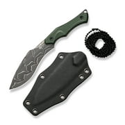 Civivi Knives Vaquita 2 C047C-DS2 Fixed Blade Green Micarta Damascus Kukri Knife