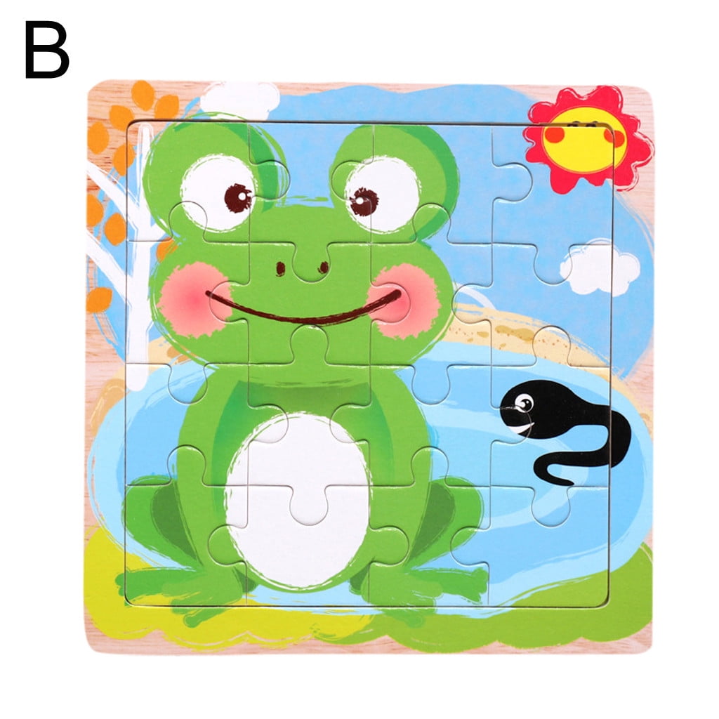 Prolriy Kids Wooden Various Pattern Early Educational Learning Pegged