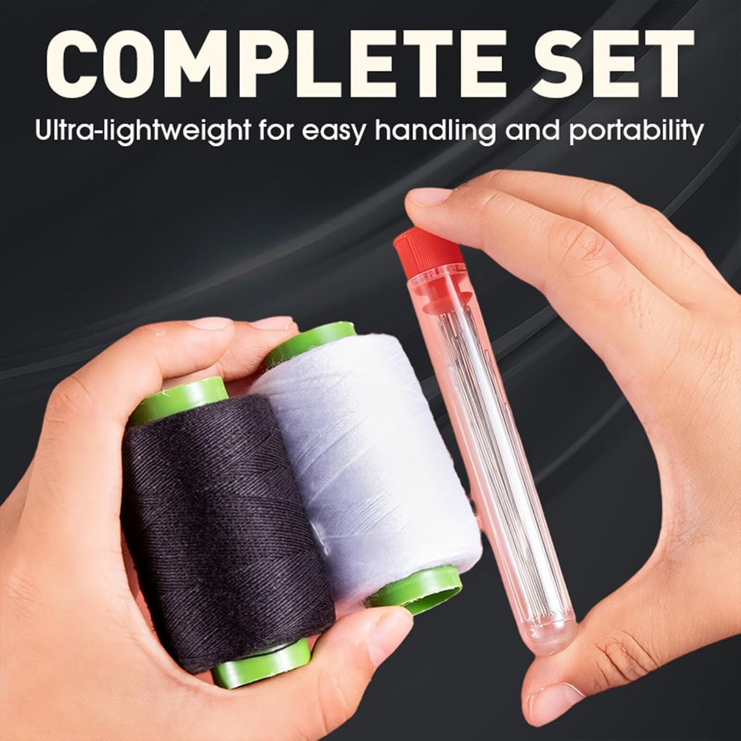 37-Piece Sewing Kit – Complete Needle & Thread Set With Thread Ripper, Thimbles, Threaders For Beginners & Repairs