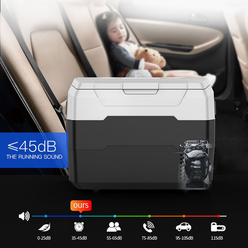 Private Jungle Automotive Refrigerators, Portable Freezer Cooler, Car Fridge with 12/24V DC and 110-240V AC, Travel Refrigerator for Vehicles, Car, Truck
