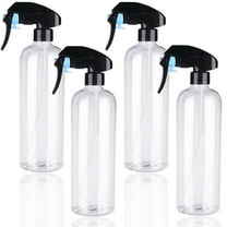 4Pcs Fine Mist Empty Spray Bottles Plastic Empty Clear Spray Bottle,Refillable 16 oz Containers for Cleaning Products,Hair spray,Aromatherapy,Misting Plants,or Cooking