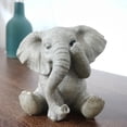 thumbnail image 2 of Figura de elefante de resina, artesanía, estatua de animal, pequeña figura, escultura para dormitorio Cubre Ojo, 2 of 6