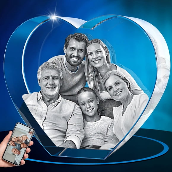 Crystal Photo ArtPix 3D, regalo personalizado en forma de corazón