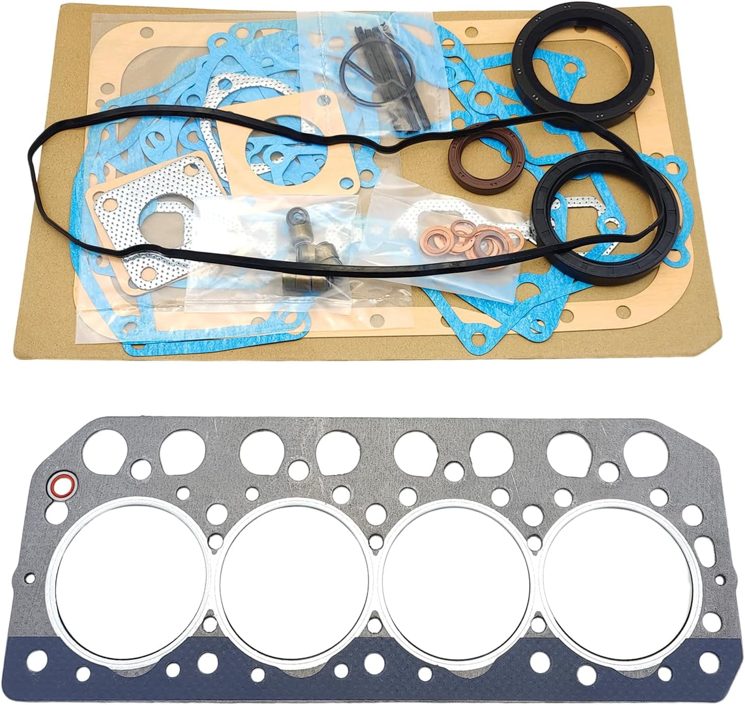 For MITSUBISHI S4L-2 S4L2 rebuild kit water pump piston ring head gasket main conrod bearing並行輸入 : Otobaijeni S4L S4L2 Engine Overhaul Rebuild Kit with