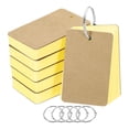 thumbnail image 1 of Unique Bargains 3.5' x 2' Blank Flash Cards with Rings Study Cards Index Cards Note Card Pre Hole Punched, Yellow 300 Pack, 1 of 5