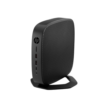 HP t640 - Thin client - SFF - 1 x Ryzen Embedded R1505G / 2.4 GHz - RAM 4 GB - flash - eMMC 32 GB - Radeon Vega 3 - GigE - HP Smart Zero Core - monitor: none - keyboard: US - Smart Buy