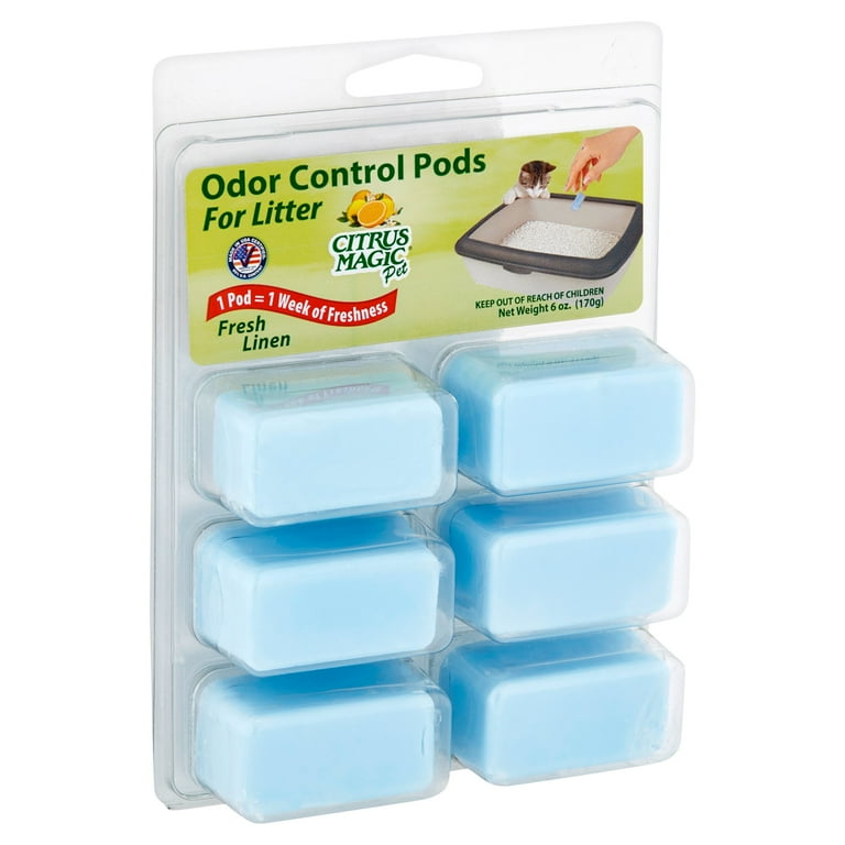 2 pack Citrus Magic Pet Odor Control Paws for Cat Litter Fresh Linen 6 oz Walmart