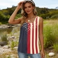 thumbnail image 5 of Patriotic 250th Anniversary Tank Top for Women - Star Spangled Square Neck Tee - 1776-2026 Independence Day Graphic Top - Red White Blue Sleeveless Casual Blouse Navy XXL, 5 of 6