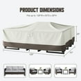 thumbnail image 3 of POCASSY Outdoor Furniture Cover Waterproof - 600D Oxford Waterproof Patio Furniture Cover with Handle and Storage Bag, 110"*84"*28", Beige, 3 of 14