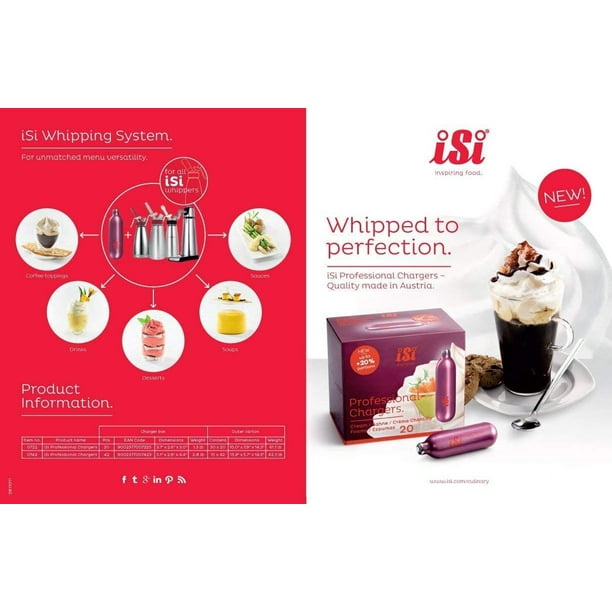 iSi N2O Professional Cream Chargers 120-Pack - Walmart Business