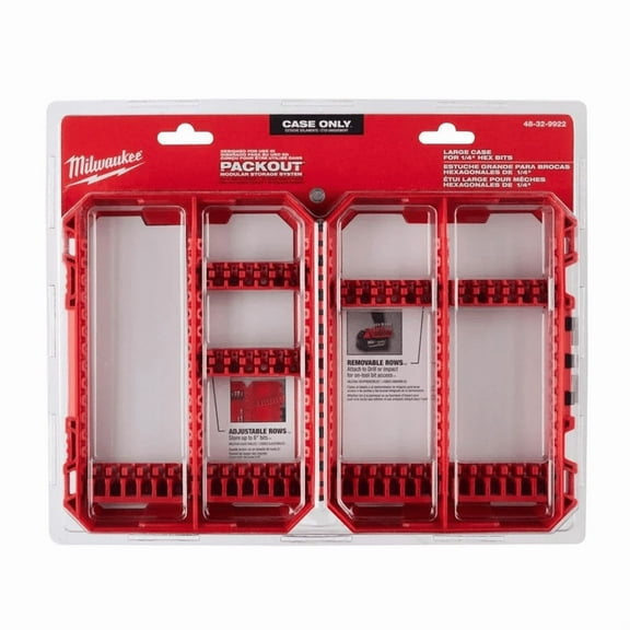 PACKOUT Large Case Support For 1/4in Hex Power Tool Accessories Storage Box