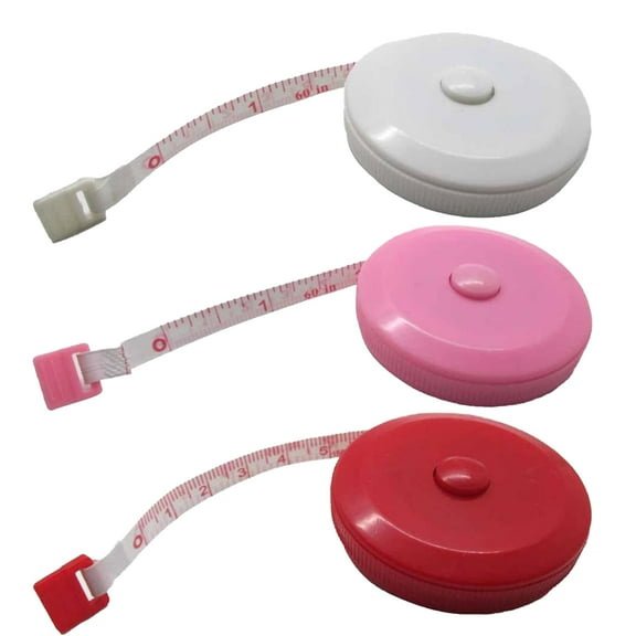 Measuring Tape Set – Pack of 3 Retractable Soft Tape Measures for Body, Waist, Sewing, Tailoring, Crafting, DIY, Knitting & Fitness – Flexible and Compact for Everyday Use
