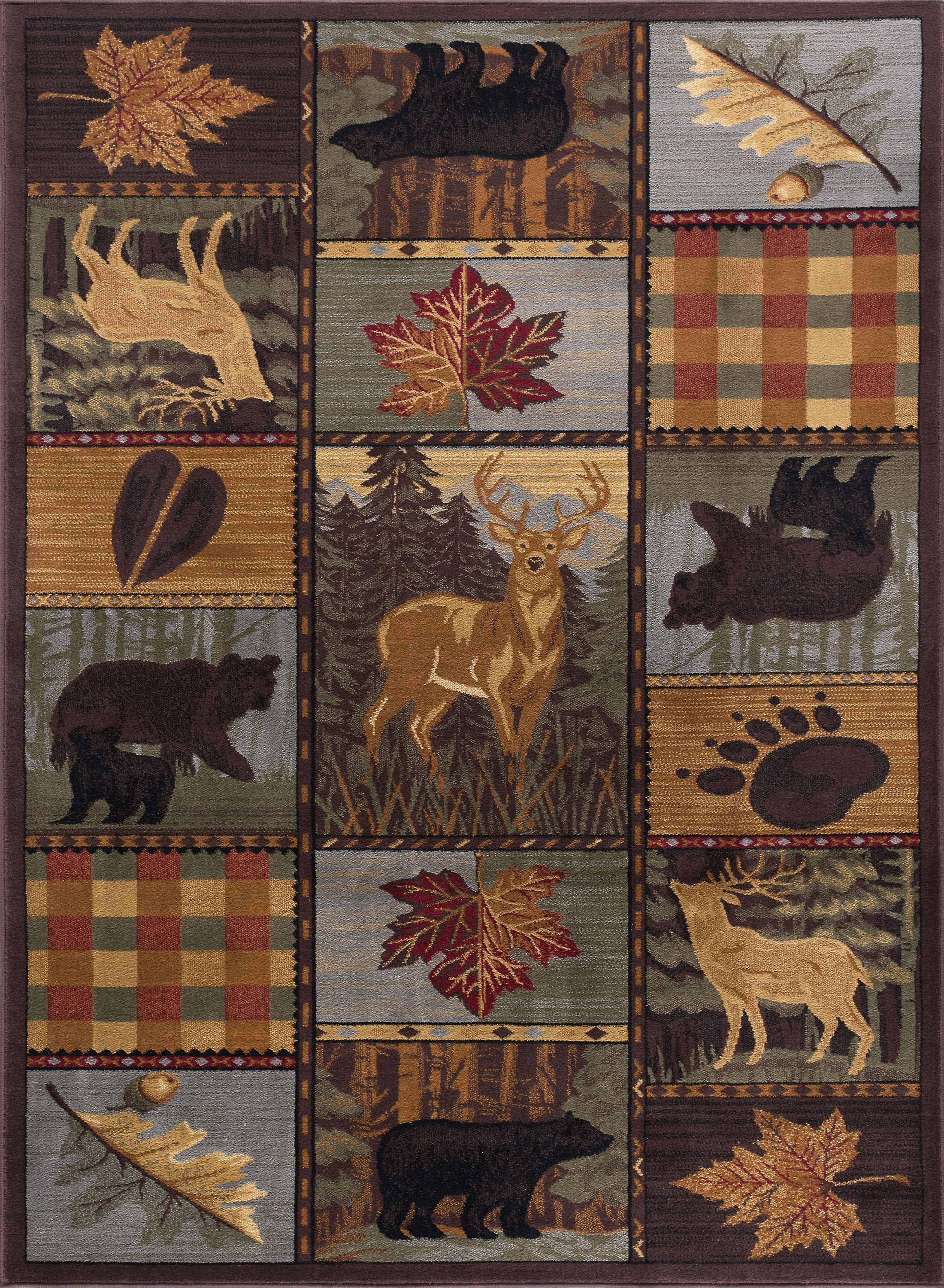 Nature Novelty 8' x 10' Multi-Color Polypropylene Indoor Area Rug