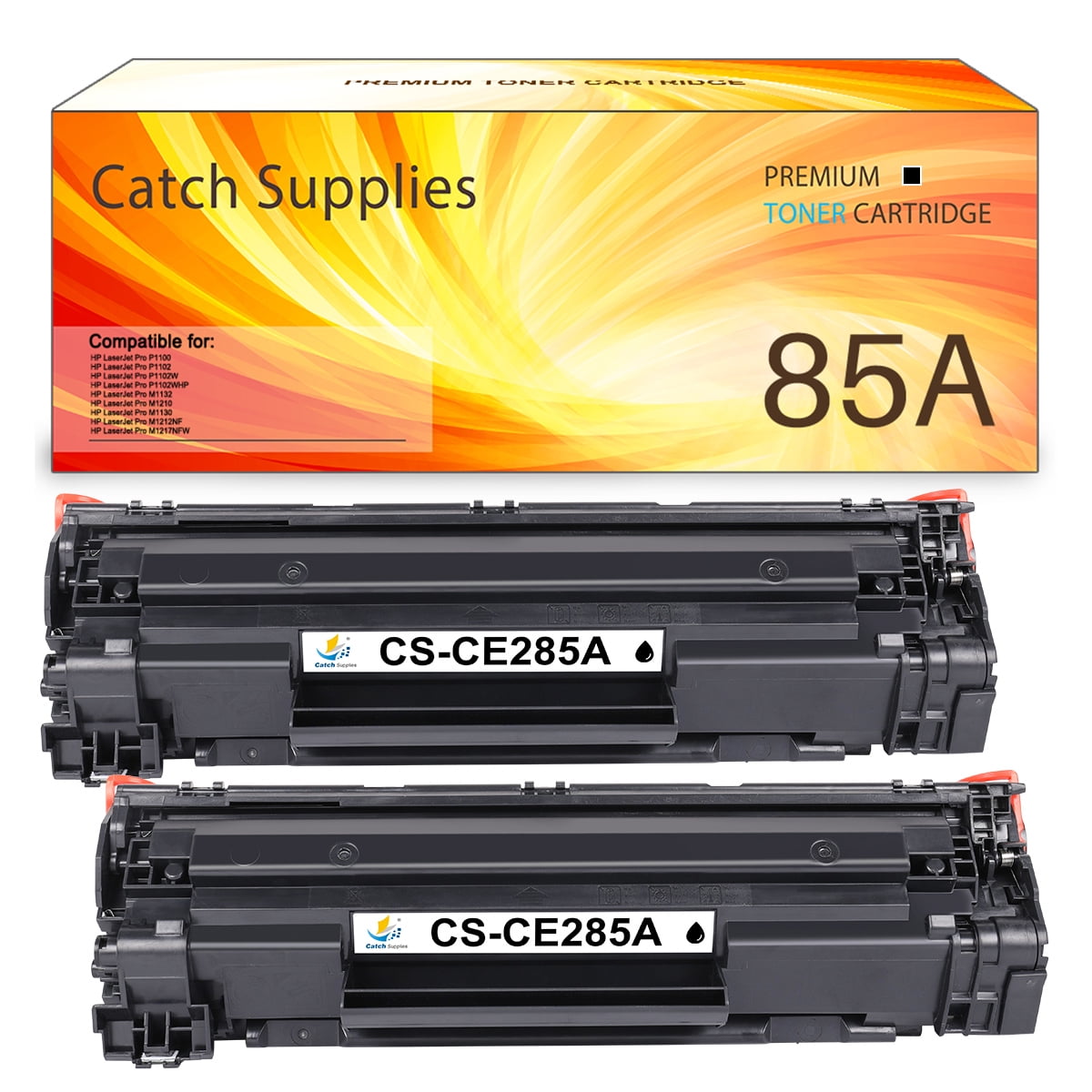 vulkansk Læring Jeg accepterer det Catch Supplies Compatible toner for HP 85A CE285A Laserjet Pro P1102w  M1212nf MFP P1102 P1109w M1217nfw 1102w Printer Ink (Black, 2-Pack) -  Walmart.com