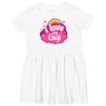 thumbnail image 3 of Inktastic I Love My Gigi Grandma Grandchild Girls Toddler Dress, 3 of 5