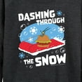 thumbnail image 3 of SpongeBob SquarePants - Dashing Through The Snow - Women's Lightweight French Terry Long Sleeve Shirt, 3 of 6