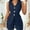 Navy Blue, variant on ZOELNIC Womens 2 Piece Outfits Casual Suit Sets Sleeveless Button Down Blazer Vest Shorts Office Business Matching Set, S