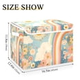 thumbnail image 5 of Yayeee Collapsible Cube Storage Bin with Lid Fabric Closet Decorative Basket with Handles, Beige Rainbow Clouds, 5 of 7