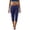 Navy, variant on LEAVINGSUO Cropped Pants Women Pull on Women's Elastic Waist Pants With Pockets Casual Loose Jogger Cropped Yoga Pants For Workout Beige XXL