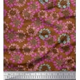 thumbnail image 1 of Soimoi Satin Silk Fabric Flower Artistic Print Fabric by Yard 42 Inch Wide, 1 of 3