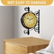 thumbnail image 2 of Reloj de pared vintage de doble cara, silencioso, de hierro, decorativo, giratorio 360 grados., 2 of 8