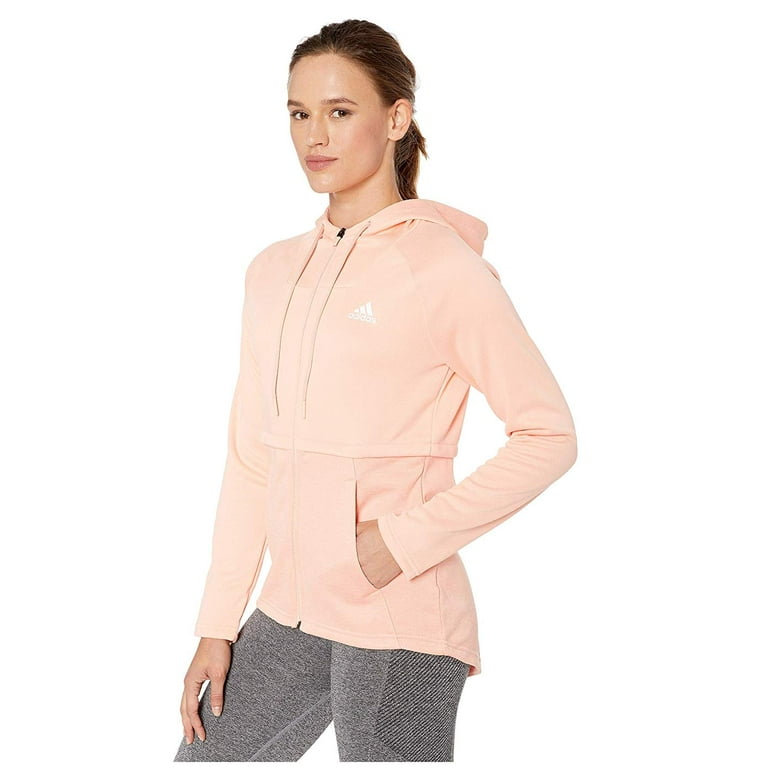 adidas Team Issue Full Zip Hoodie Glow Pink White Walmart