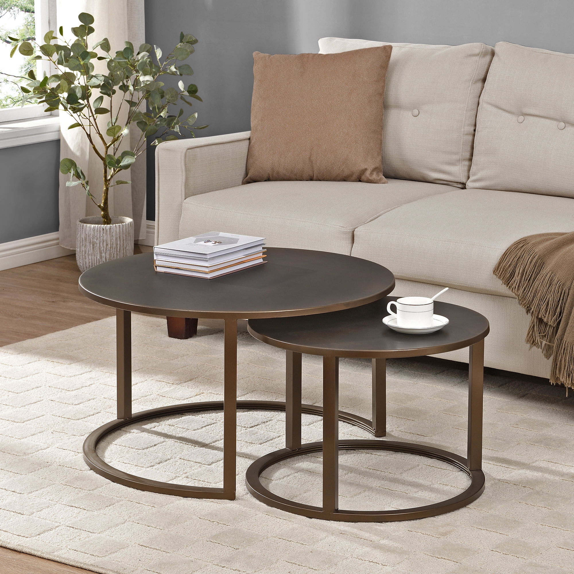 FirsTime & Co. Bronze Hayes Nesting Coffee Table 2Piece Set