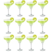 Epure Firenze Collection 12 Piece Margarita Glass Set - Classic For Drinking Margaritas, Pina Coladas, Daiquiris, and Other Cocktails (Margarita (10 oz))