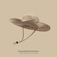 thumbnail image 2 of Women's UPF 50+ Sun Hat UV Protection Wide Brim Bucket Hat Summer Beach Hats Fishing Hiking Outdoor Hats Unisex Khaki One Size, 2 of 6