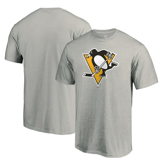 Men's Ash Pittsburgh Penguins Team Primary Logo 2 T-Shirt