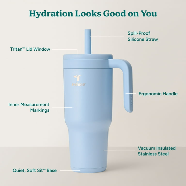 Reduce Chiller 34oz Spill-Proof Tumbler with Handle, Dreamsicle