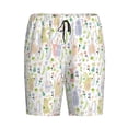thumbnail image 4 of Wukai Flower Rabbit Men’s Short Pajama Pants With Pockets Soft Sleep Pj Shorts for Men-3X-Large, 4 of 6