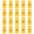 thumbnail image 1 of Uxcell 20 piezas de bloqueadores de cordón de plástico, clip de parada de resorte de un solo agujero, cierre elástico para cordones, paracord, amarillo, 1 of 7