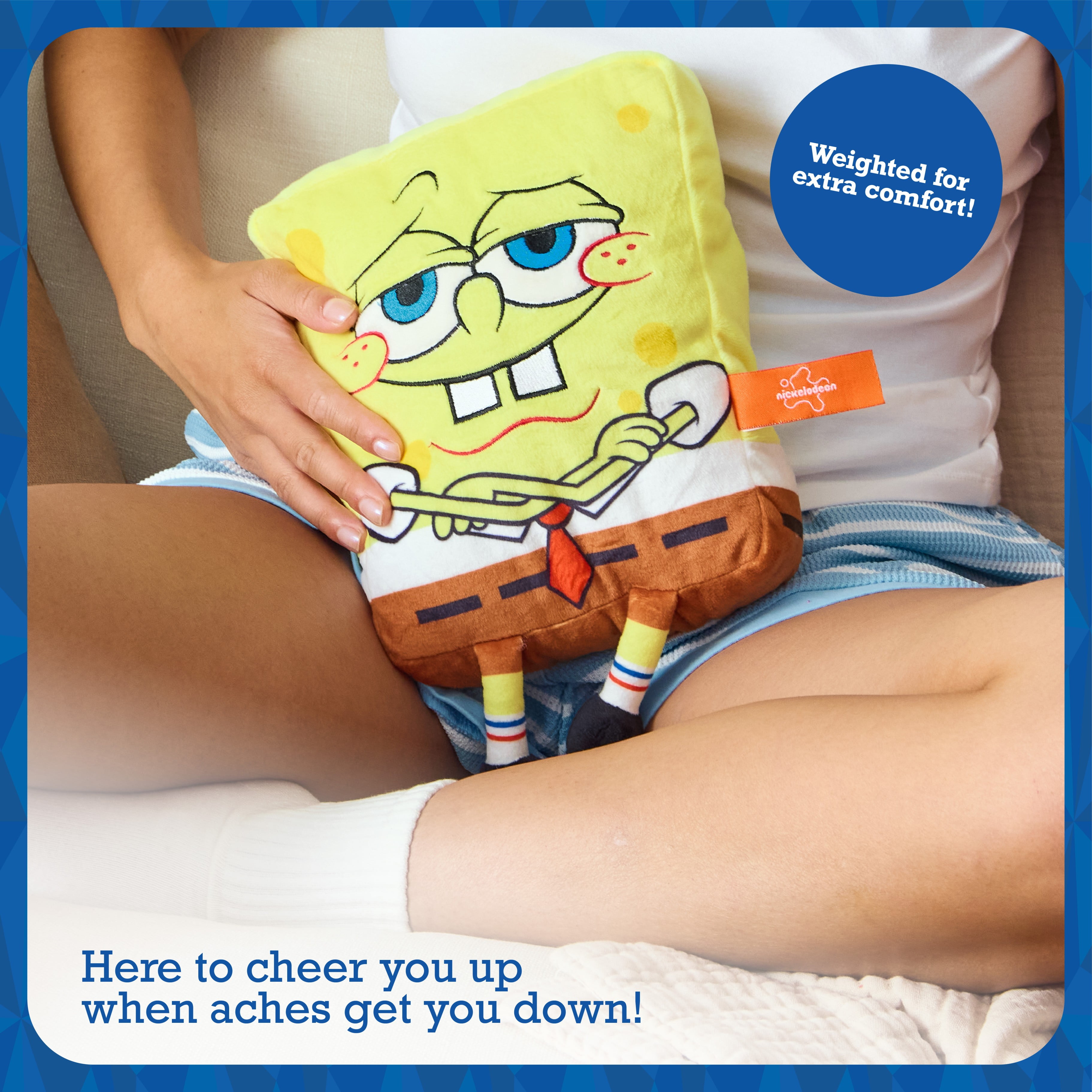 Happy Helpers Spongebob, Microwaveable Heating Pad For Period Cramps and Body Pain, College Dorm Essentials