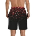 thumbnail image 3 of Naloa Red Glitter1 Men's Beach Shorts, Surfing shorts, Swim trunks, Quick Dry Swim Trunks for Surfing Beach Fun - Medium, 3 of 9