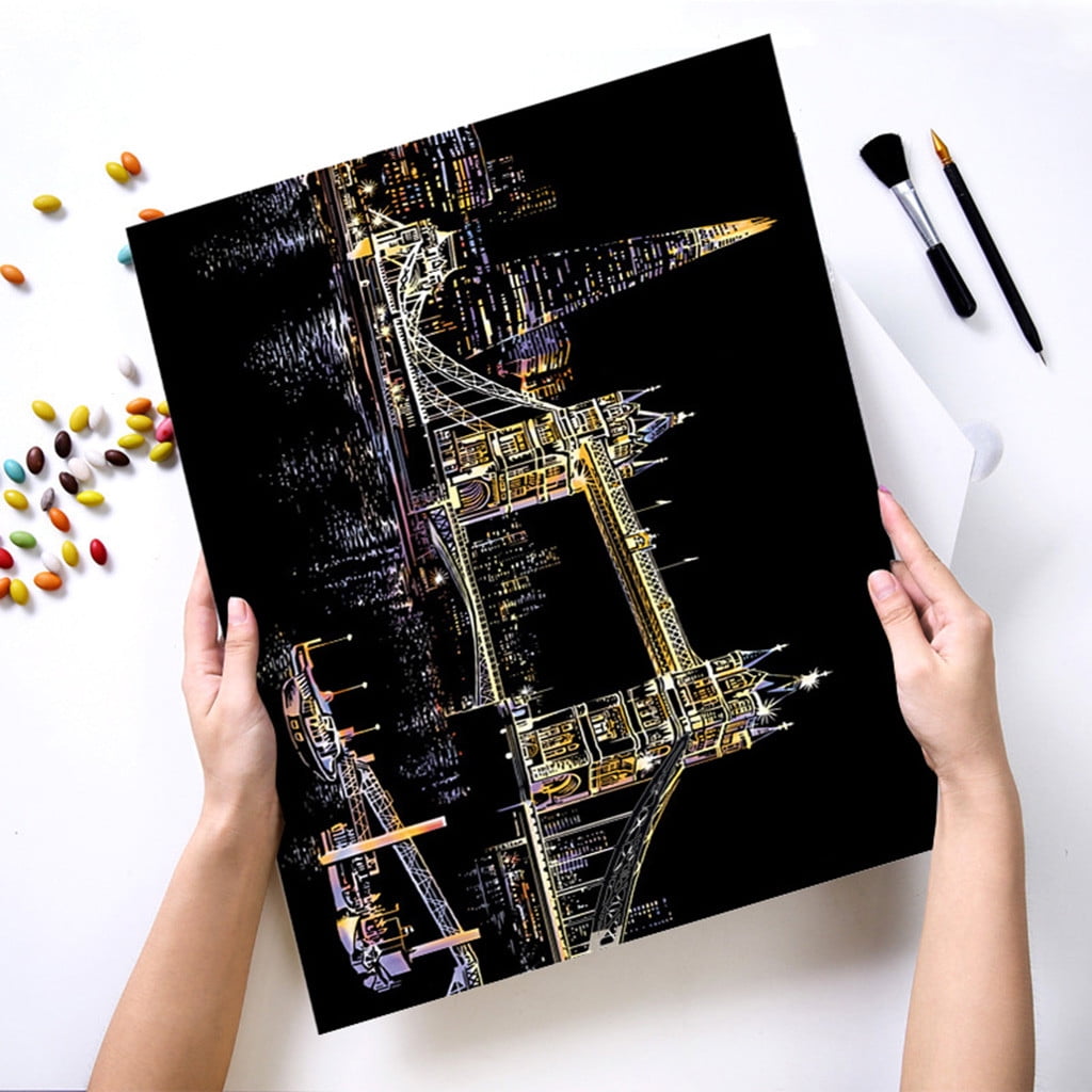 Gold Color Scratch It Scratch Art Teen Adult Scratch Card Magic