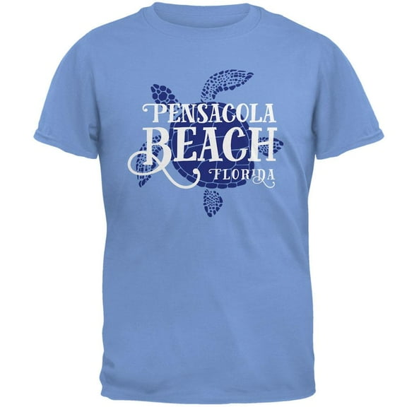 Summer Sun Sea Turtle Pensacola Beach Mens T Shirt Carolina Blue X-LG