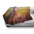 thumbnail image 3 of Modern Soft Flannel Fleece Throw Blanket, Rainbow Water Painting Colored on a Canvas Painting Like Vision Image Print, Cozy Plush for Indoor and Outdoor Use, 60" x 80", Multicolor, by Ambesonne, 3 of 6